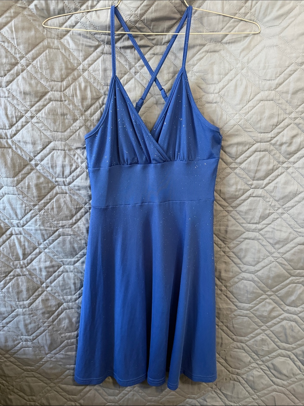 Glittery Blue Strappy Dress